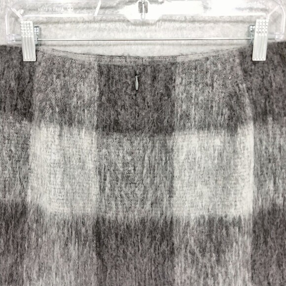 Talbots Petites Sweater Skirt Womens Sz 14 P Wool Alpaca Buffalo Plaid Back Zip - Picture 8 of 10